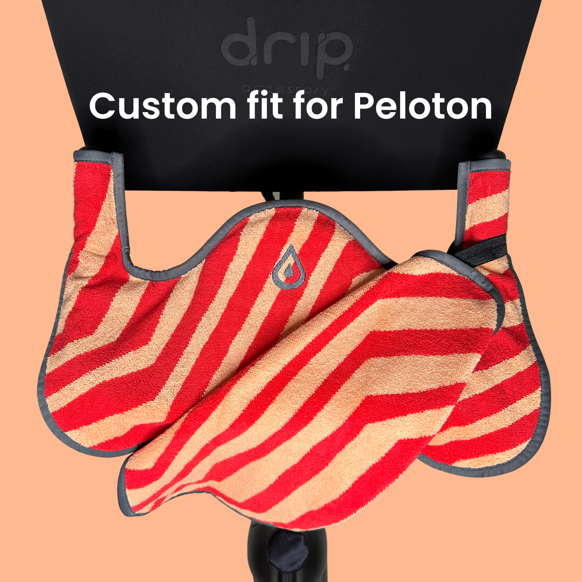 JAG - Bold and dynamic poppy peach stripes.