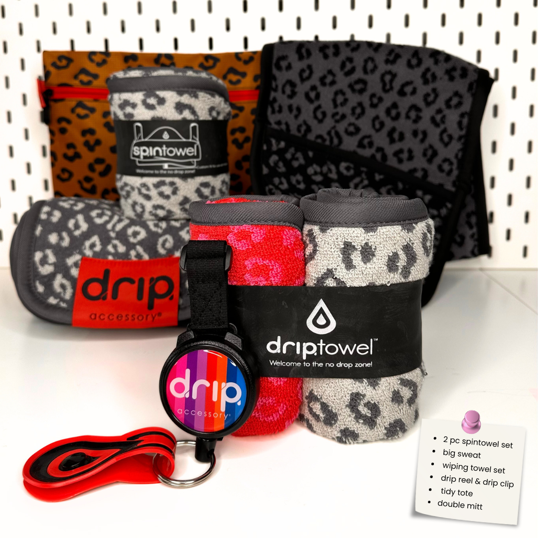 Drip Accessory Peloton Towel Bar Leopard Collection Gift Set