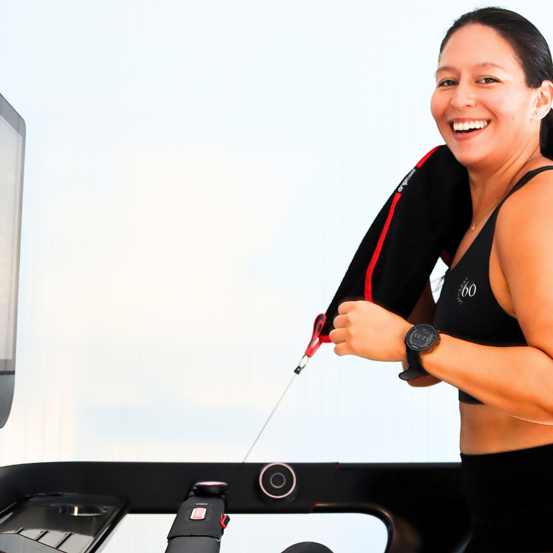 DRIPTOWEL - Retractable Sweat Towel for Treadmills and Spin Bikes