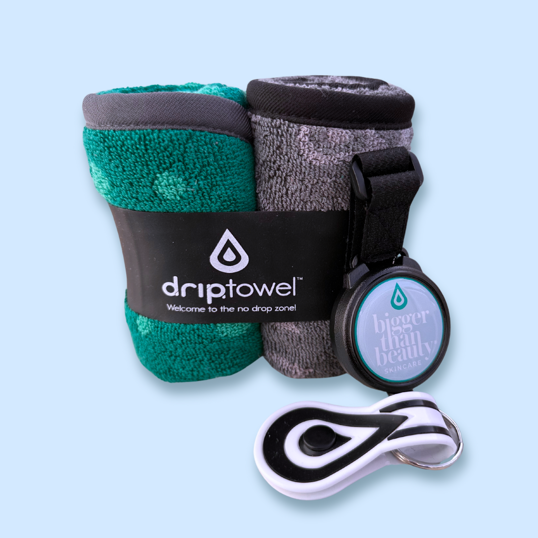 DRIPTOWEL - Retractable Sweat Towel for Treadmills and Spin Bikes