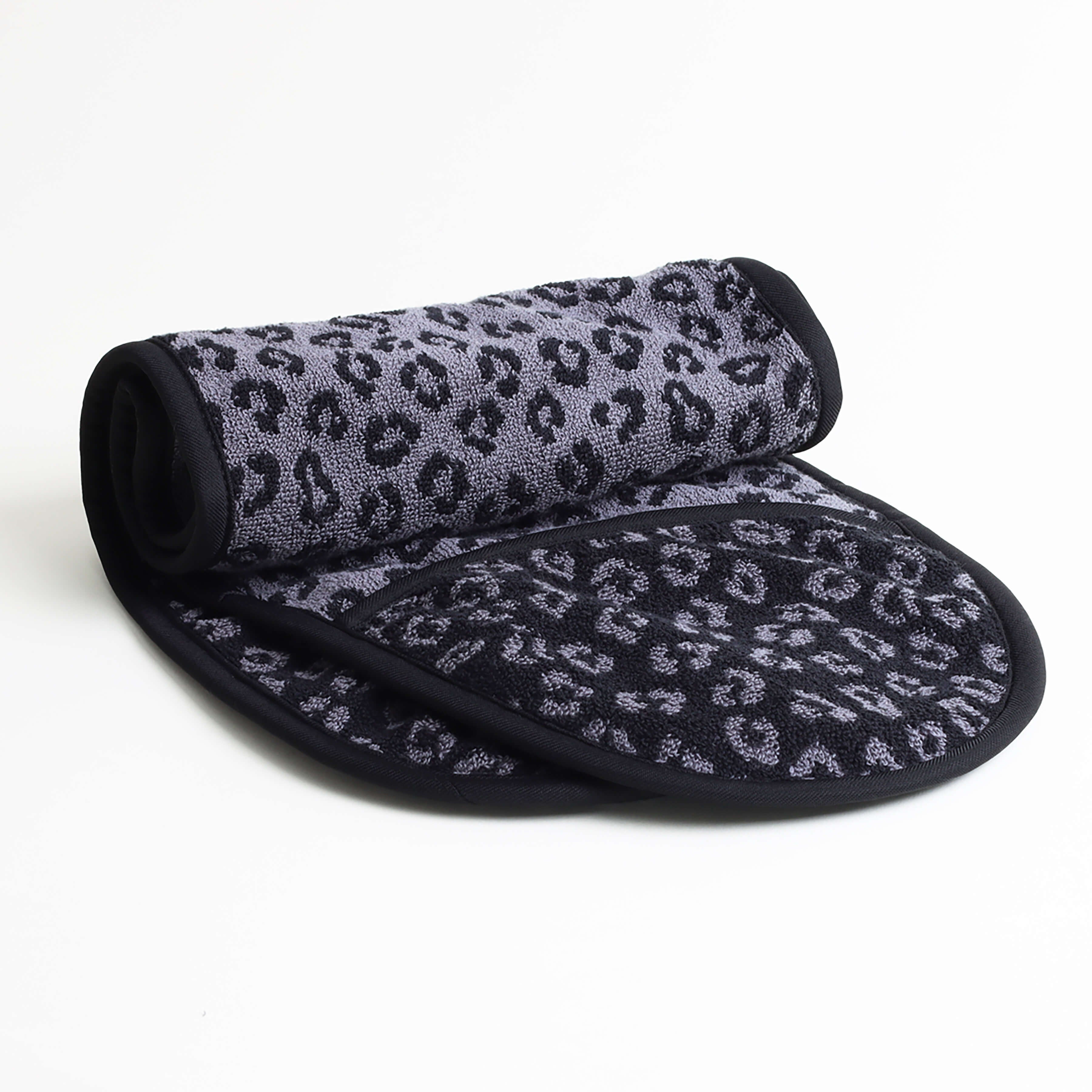 DOUBLE MITT - BLACK LEOPARD BLACK BINDING