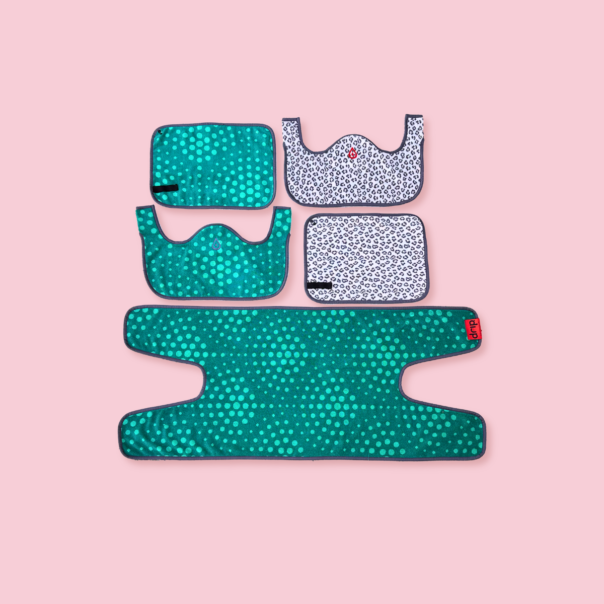 The Favorite Bundle: 2 Spintowels in Dots and Gray Leopard plus 1 Big Sweat