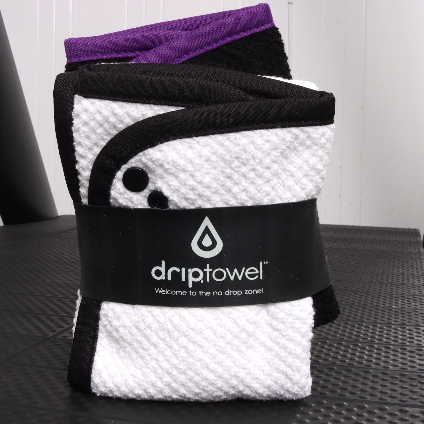DRIPTOWEL - Retractable Sweat Towel for Treadmills and Spin Bikes